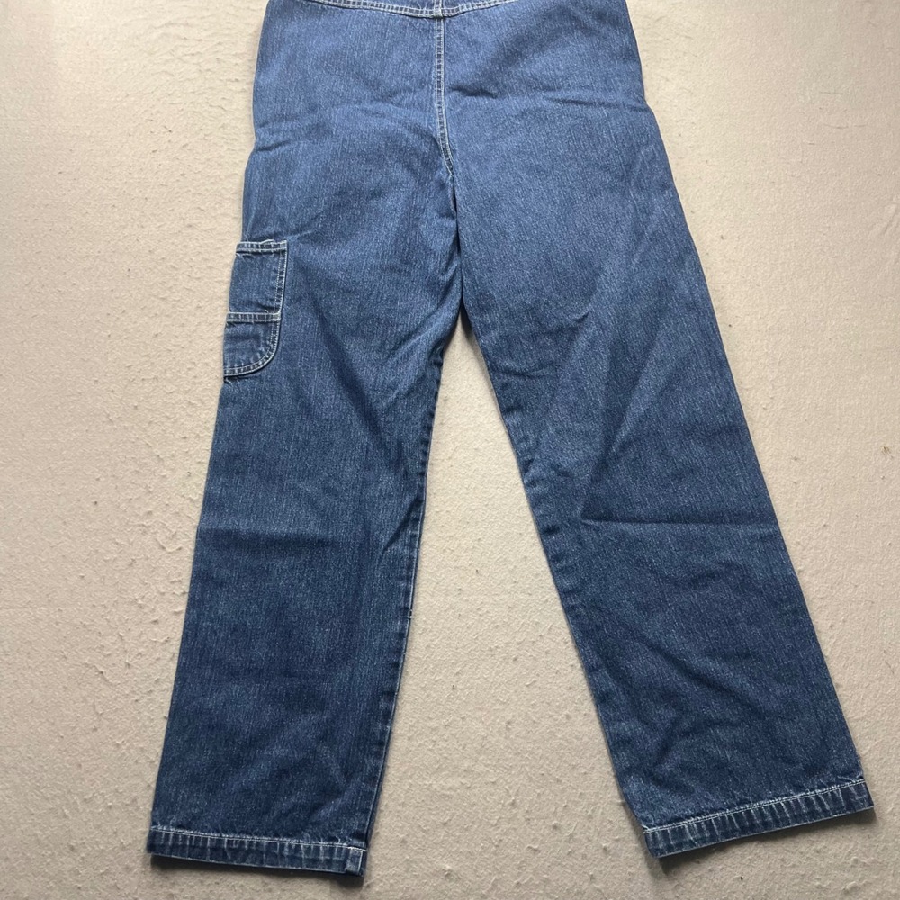 B.U.M. Equipment Denim Overalls Blue Carpenter Straight Leg Size Small 1394 - Picture 8 of 9